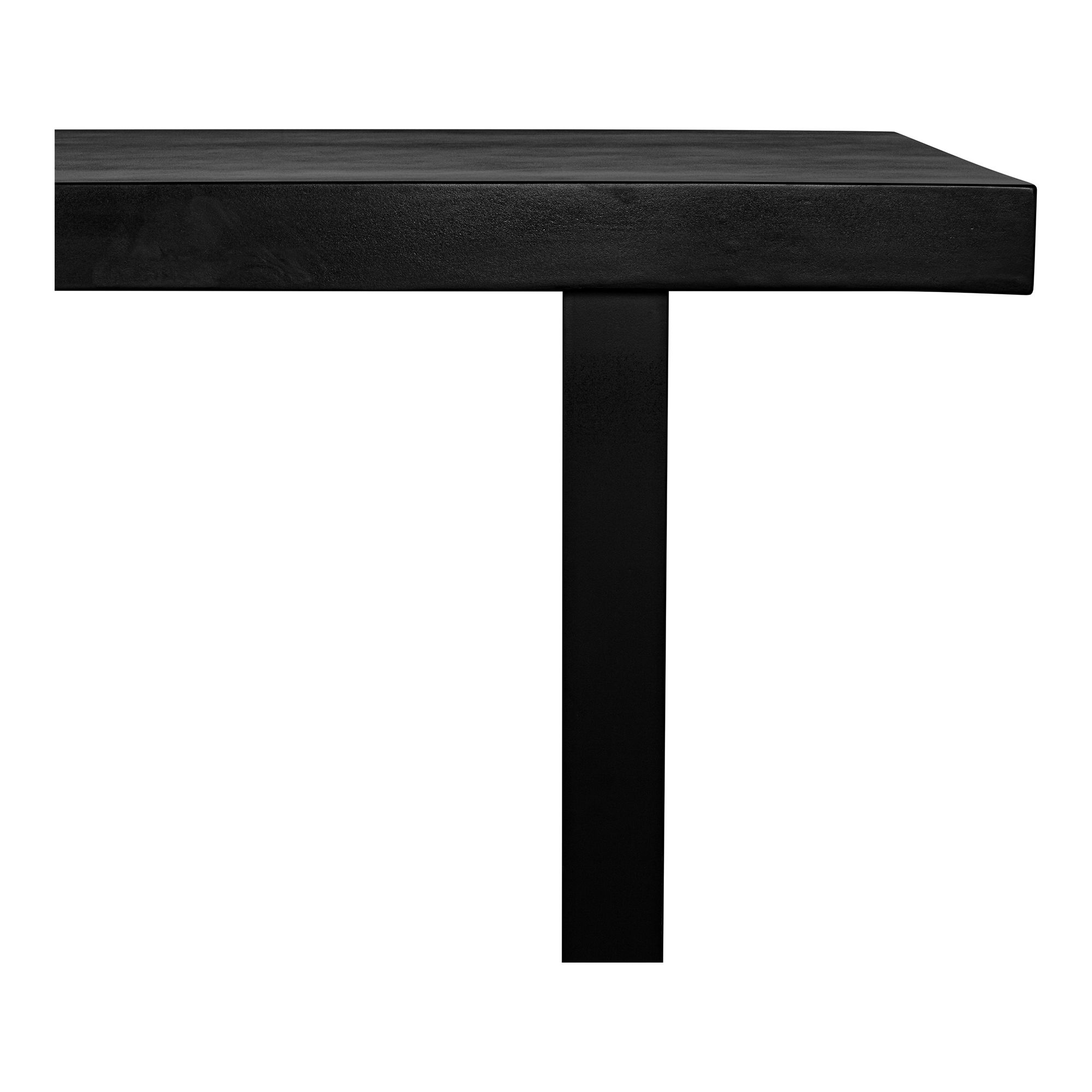 Jedrik Large Outdoor Dining Table Black large image 