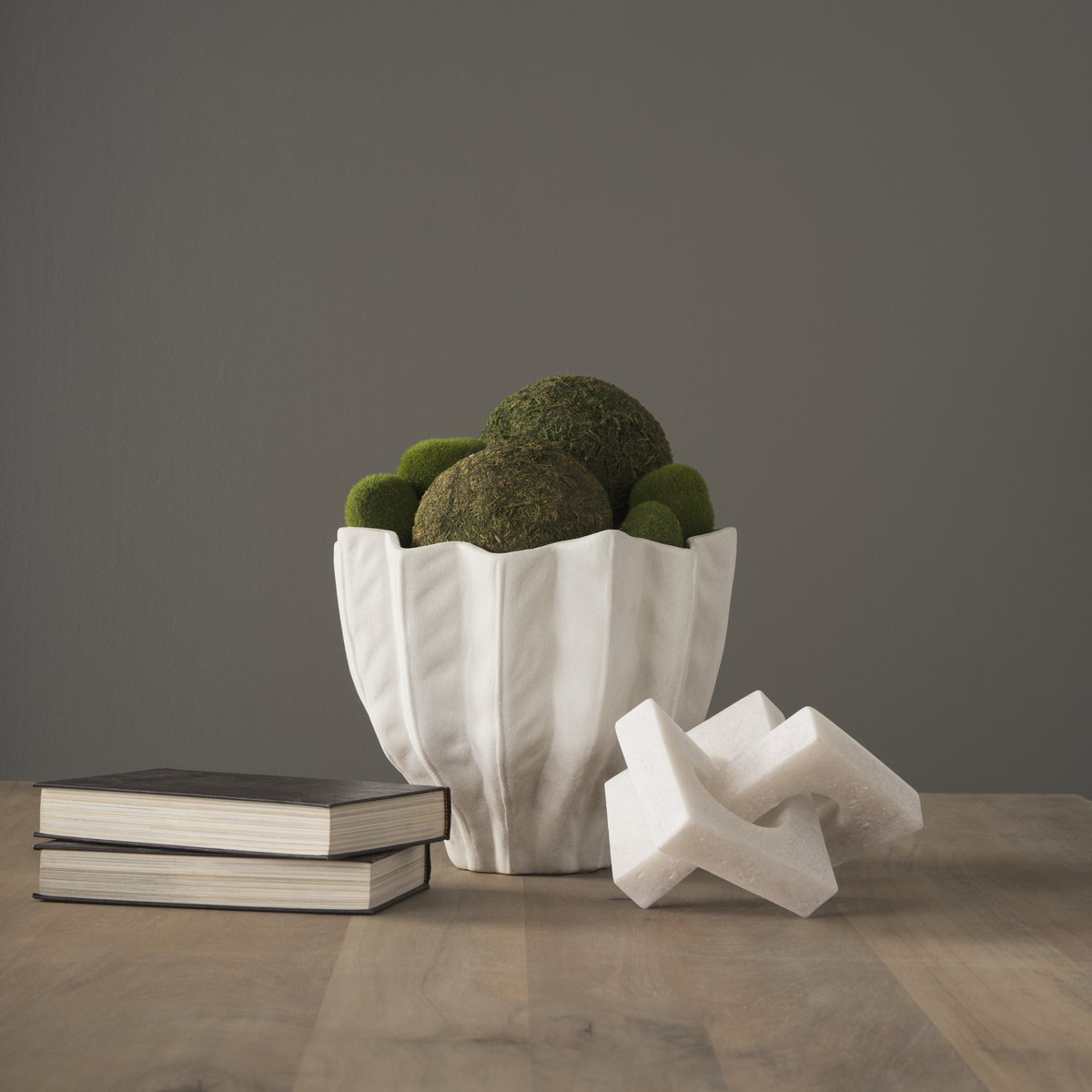 Linx  Small Granite Resin Sculpture Decorative Object, by Mercana, 7.95" length x 7.95" width x 5.32" height View 4