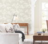Lunaria Silhouette Light Taupe & White Wallpaper thumbnail 2