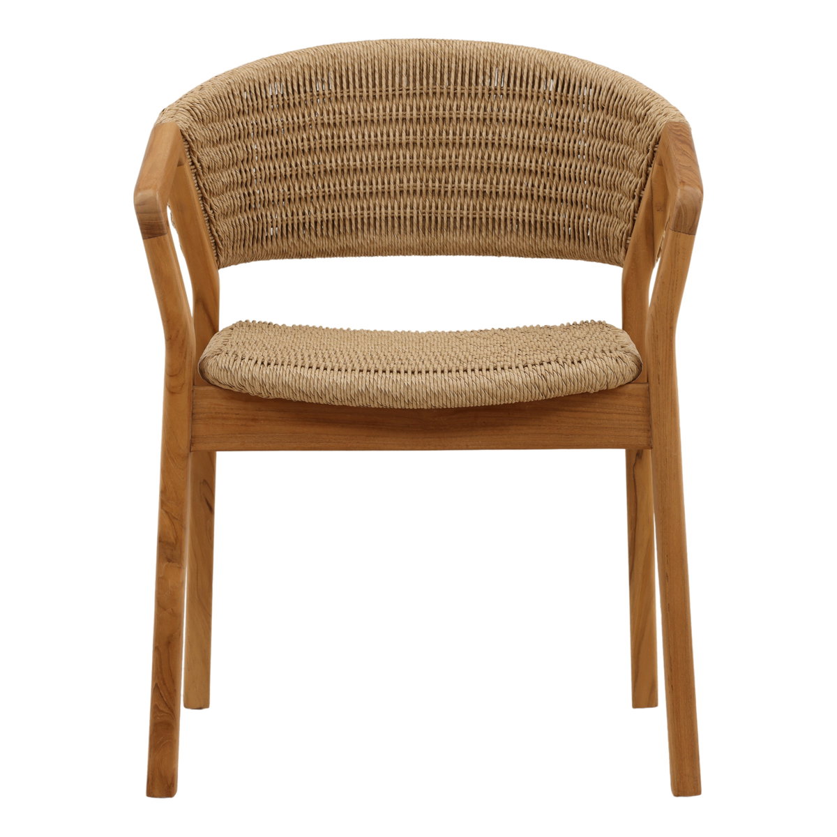 Arrow Outdoor Dining Chair Natural, by Dovetail, 23.81" width x 30" height x 23.42" depth View 2