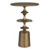 Flight Brass Accent Table, Furniture by Uttermost, 16" width x 23.5" height x 16" depth thumbnail 1