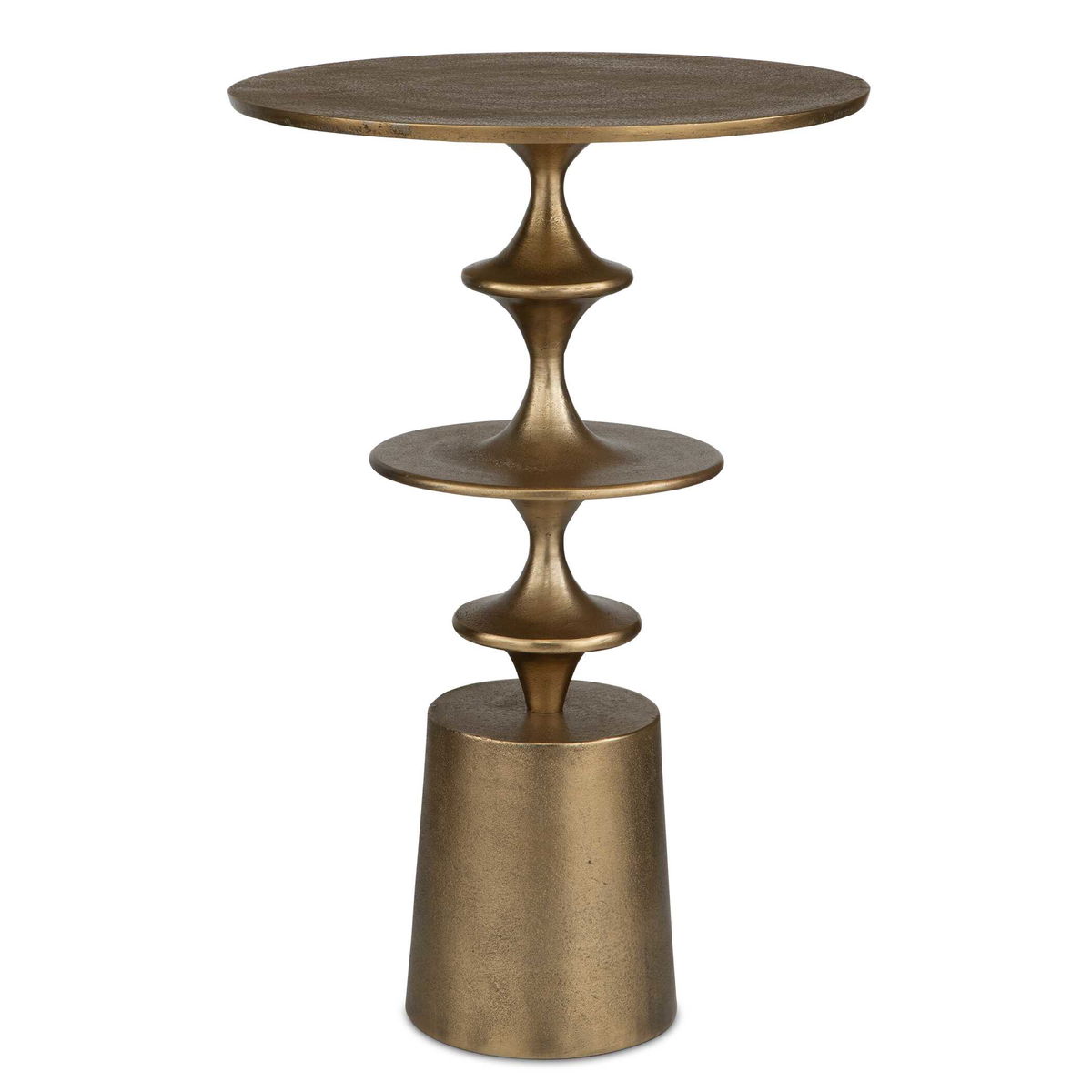 Flight Brass Accent Table, Side & End Table by Uttermost, 16" width x 23.5" height x 16" depth View 1