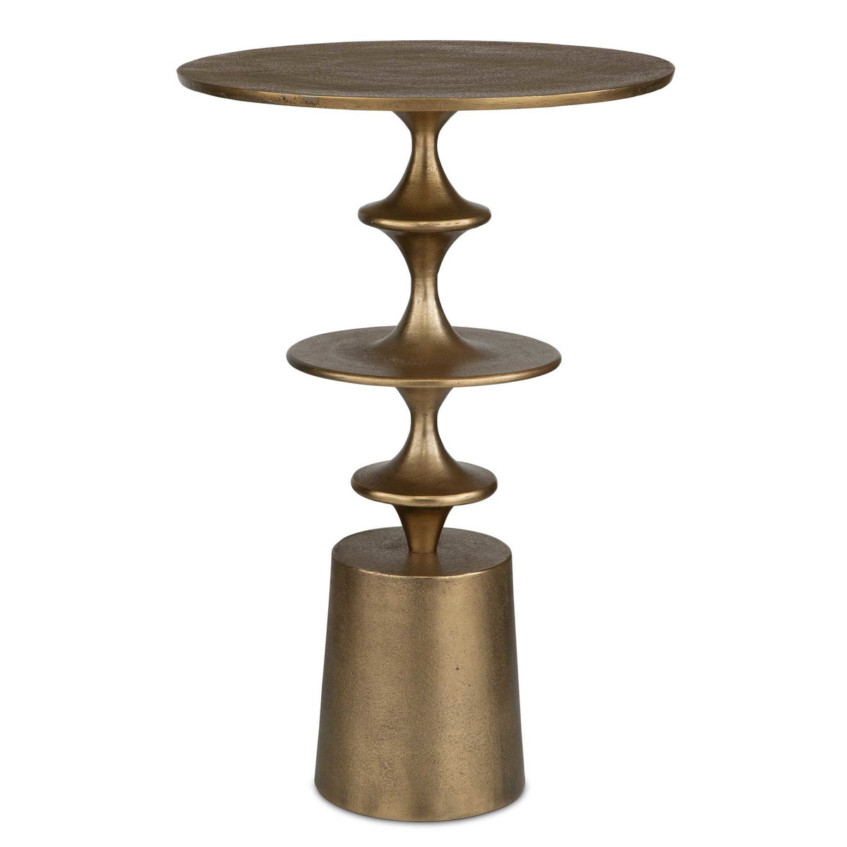 Flight Brass Accent Table, Side & End Table by Uttermost, 16" width x 23.5" height x 16" depth View 1