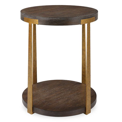 Palisade Round Wood Side Table