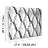 Statuary Diamond Inlay Grey Peel & Stick Wallpaper thumbnail 3