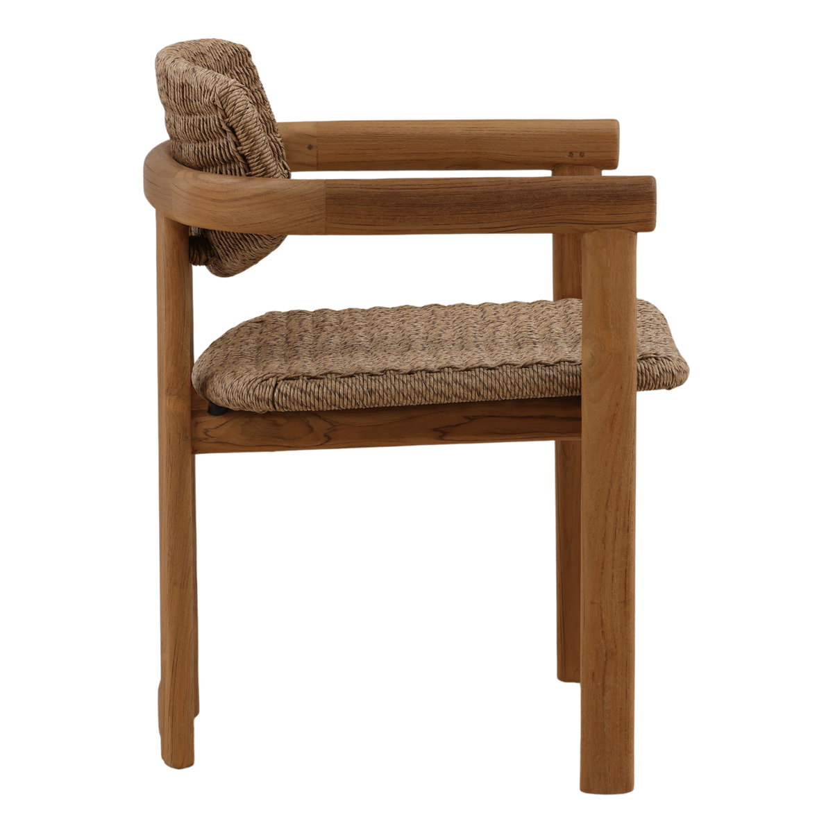 Alva Outdoor Dining Chair Light Brown, by Dovetail, 22.04" width x 30.9" height x 21.37" depth View 3