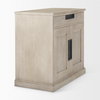 Braxton   Beige Wood with Black Accents 2 Door Accent Cabinet, Cabinets & Chest by Mercana, 33.5" length x 18.5" width x 31.5" height thumbnail 8