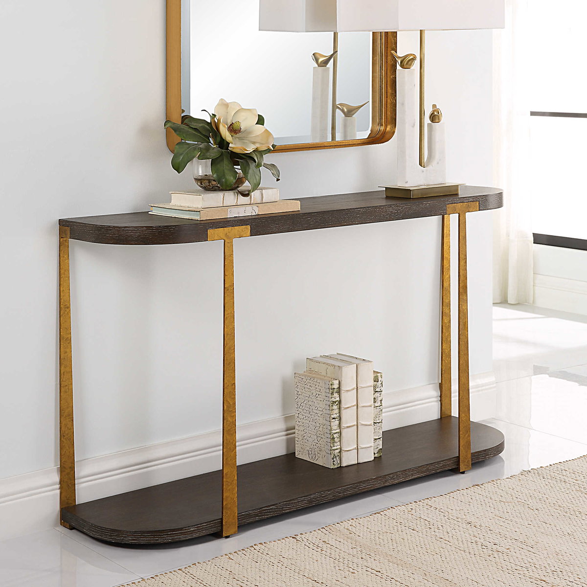 Palisade Wood Console Table, by Uttermost, 54" width x 30" height x 14" depth View 4