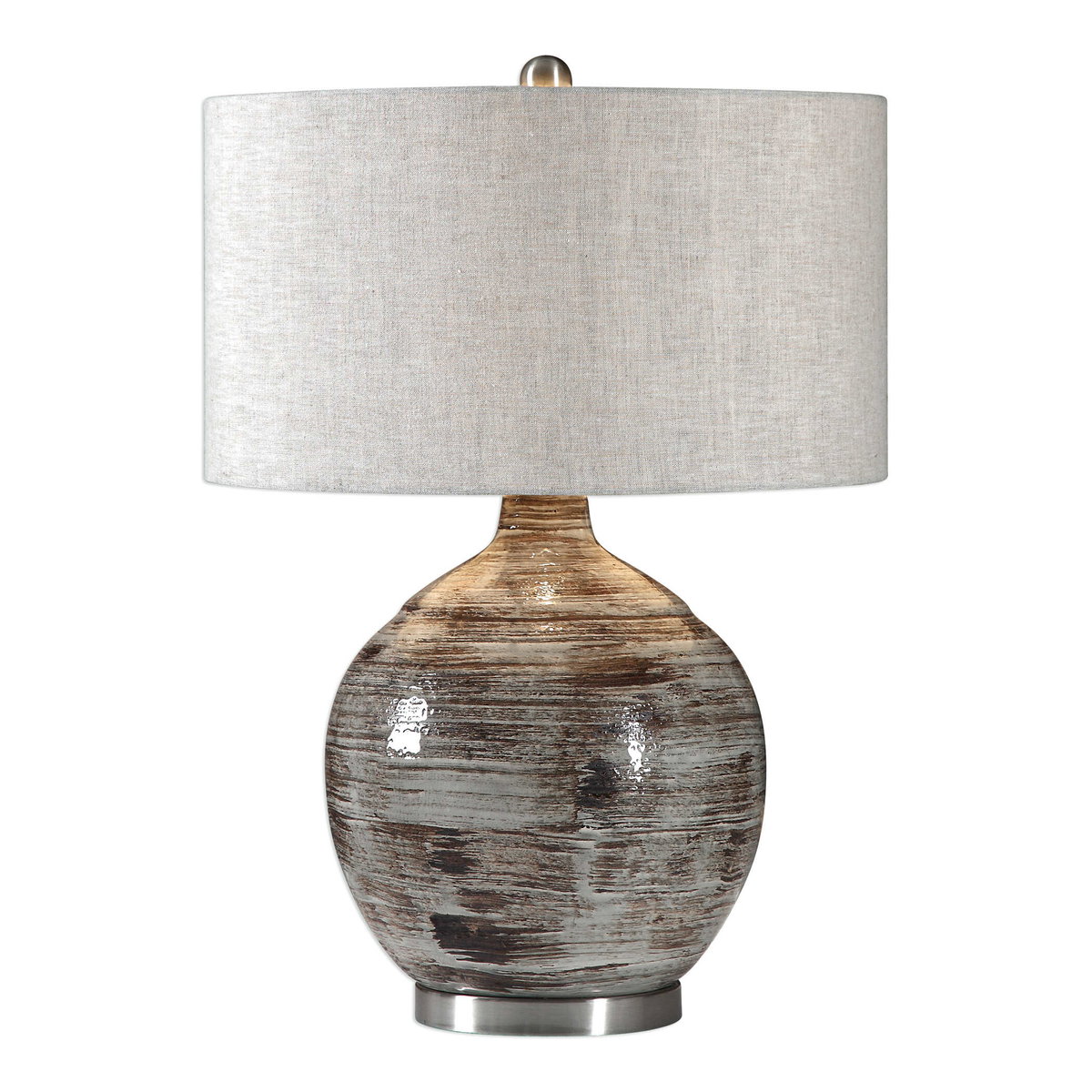 Tamula Distressed Ivory Table Lamp, by Uttermost, 19" width x 27" height x 19" depth View 1