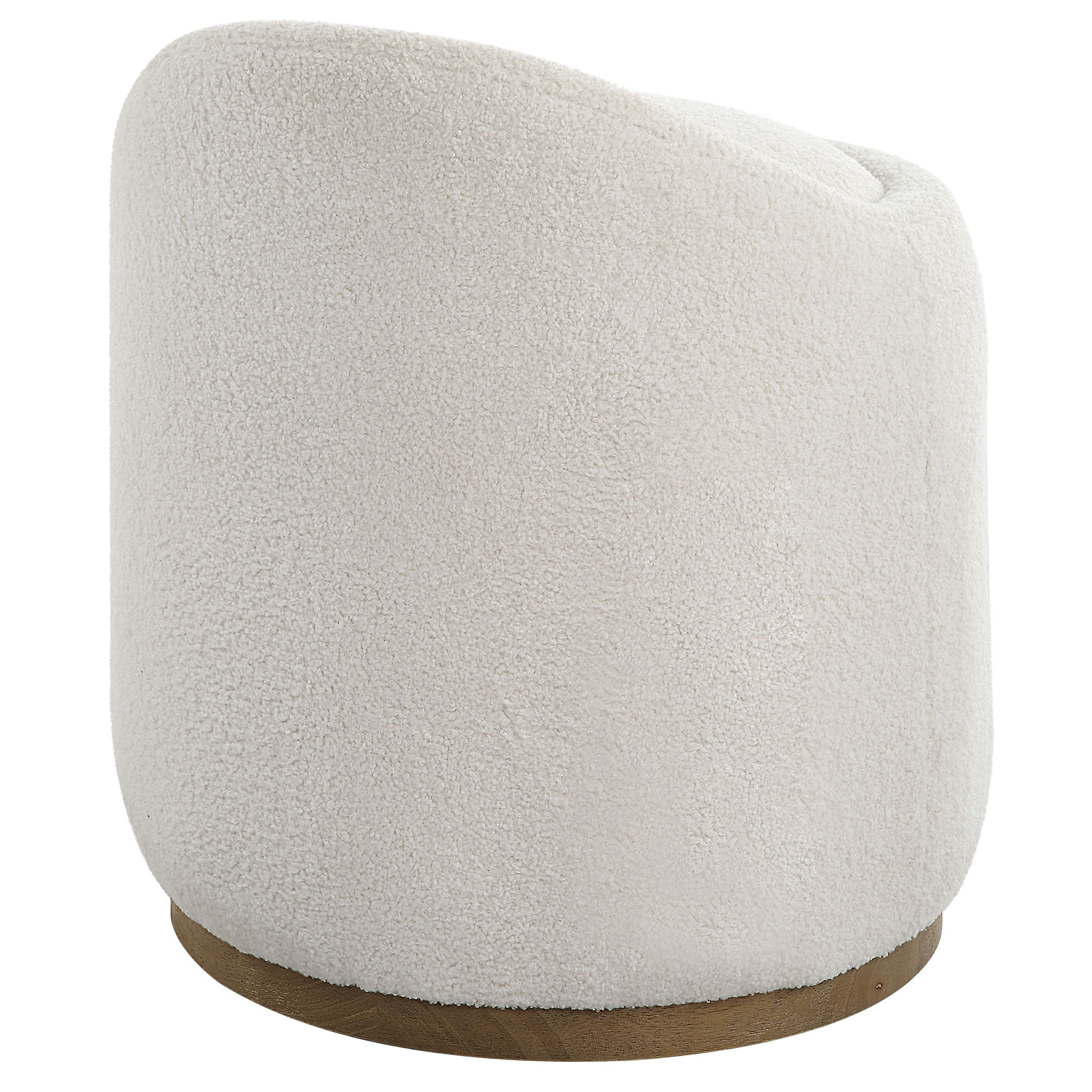 Swirl Swivel Sheepskin Ottoman large image 