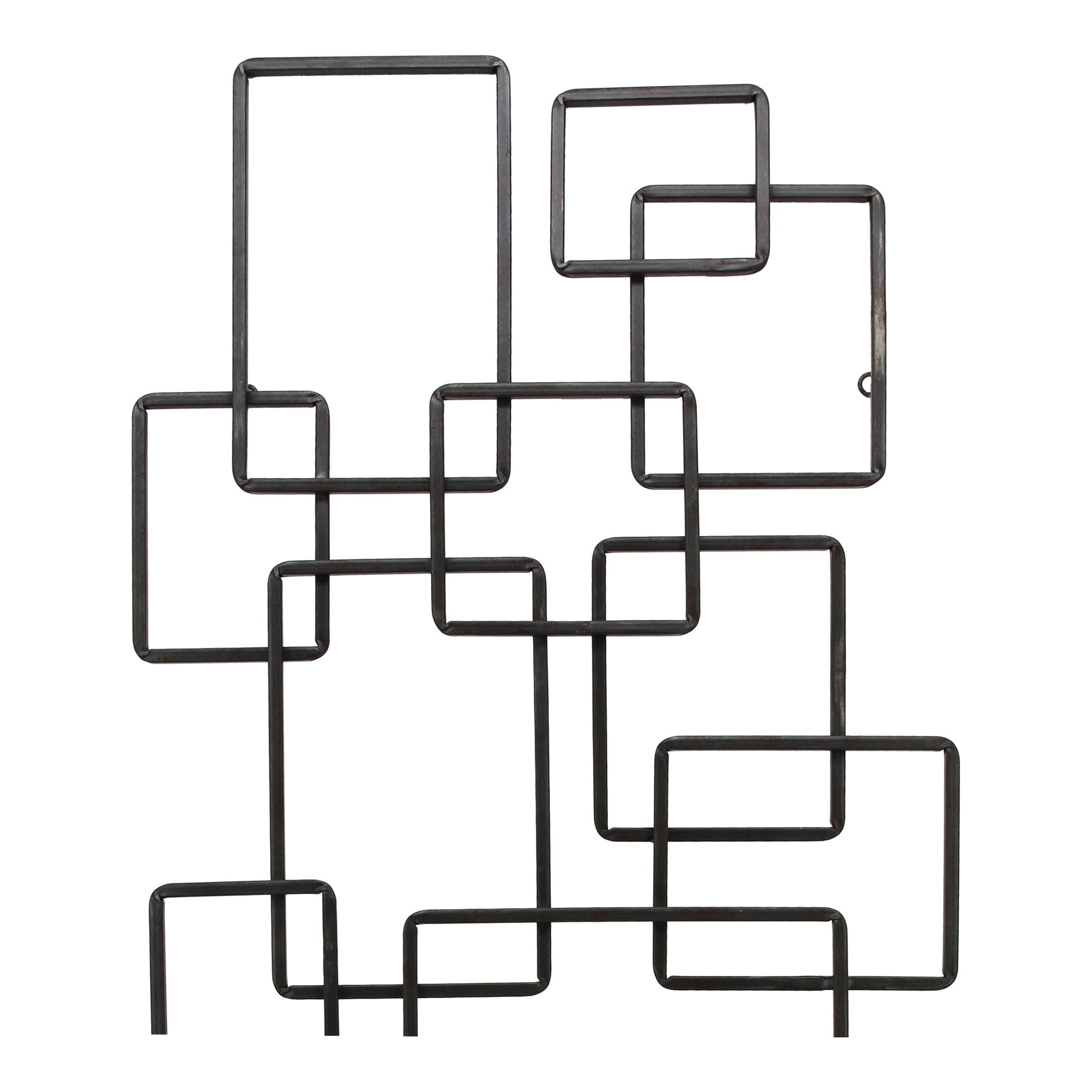 Steel Squares Wall Decor Black large image 