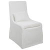 Coley White Armless Chair thumbnail 4