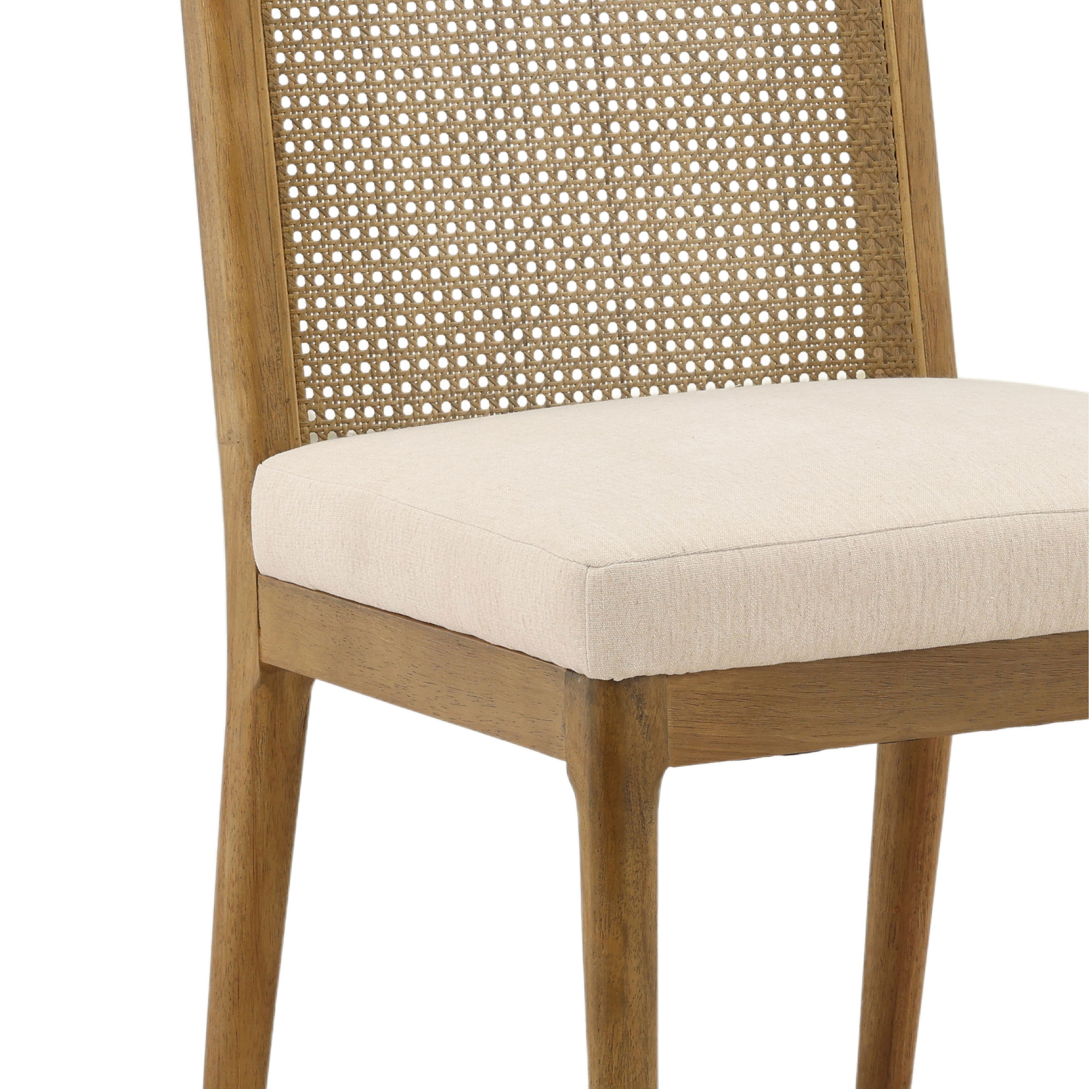 Thoreau Dining Chair Oatmeal, by Dovetail, 21.25" width x 44.25" height x 25" depth View 5