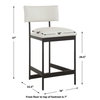 Apsley Black Counter Stool, Counter & Bar Stool by Uttermost, 18" width x 37" height x 22.5" depth thumbnail 2