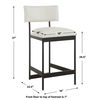 Apsley Black Counter Stool, Furniture by Uttermost, 18" width x 37" height x 22.5" depth thumbnail 2