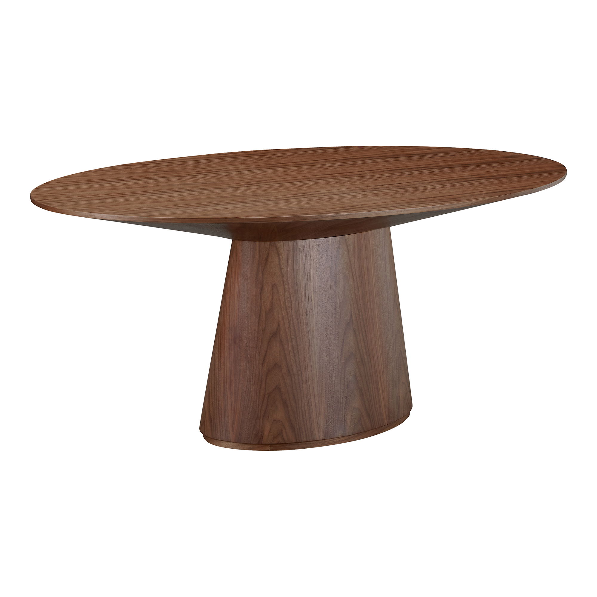 Otago Oval Dining Table Walnut Brown, by Moe's Home, 71" width x 29.5" height x 43" depth View 2