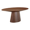 Otago Oval Dining Table Walnut Brown, by Moe's Home, 71" width x 29.5" height x 43" depth thumbnail 2