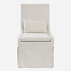 Coley White Linen Armless Chair, Accent Chair by Uttermost, 23" width x 39.5" height x 25" depth thumbnail 1
