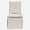 Coley White Linen Armless Chair, Furniture by Uttermost, 23" width x 39.5" height x 25" depth thumbnail 1