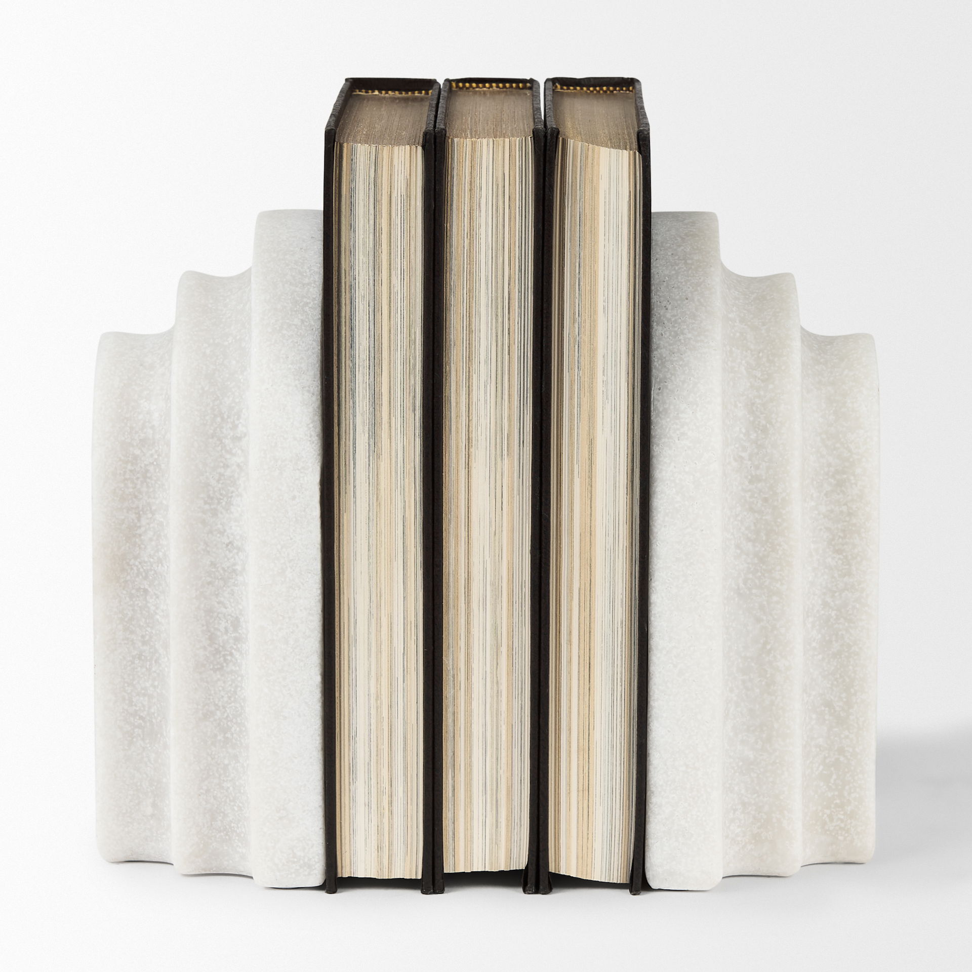 Empire Granite Resin Arc Book End Set, Bookend by Mercana, 14.57" length x 4.92" width x 10.24" height View 5