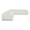 Rue Classic L Modular Sectional Off White, Sectional Sofa by Moe's Home, 136.2" width x 23.6" height x 136.2" depth thumbnail 2