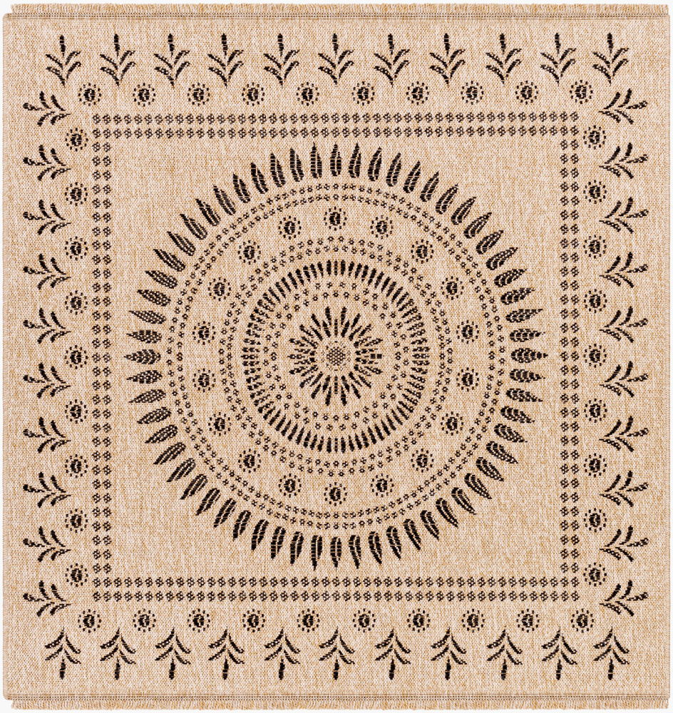 Encore Machine Woven Rug, by Surya, 3'3.37" length x 3'3.37" width