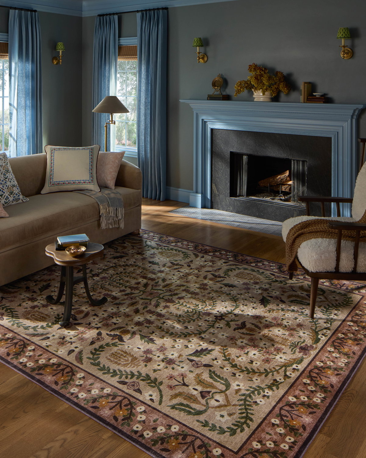 Rifle Paper Co. x Loloi Canopy Rug, 1'6" length x 1'6" width View 4