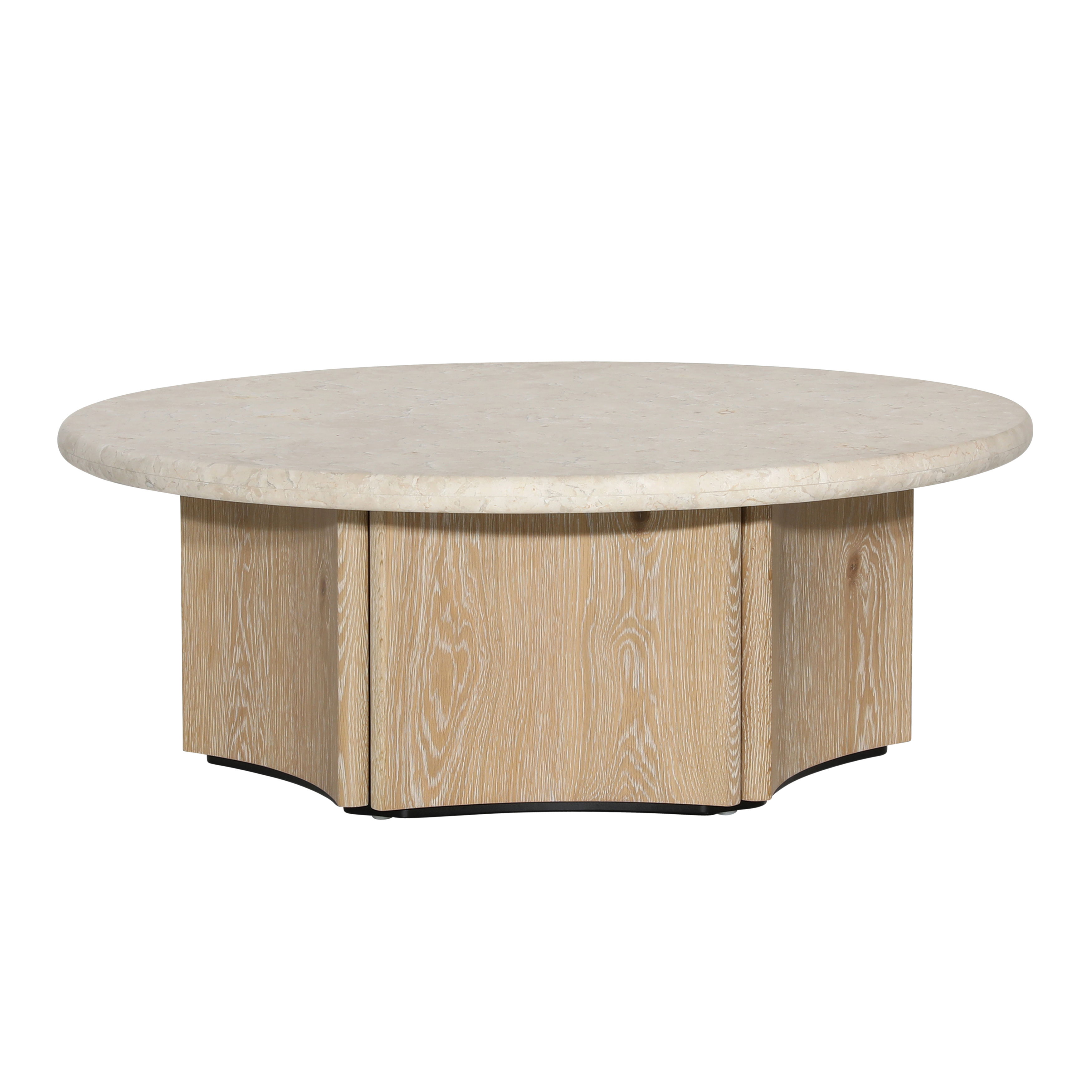 Oja Coffee Table Natural, by Dovetail, 43.25" width x 15.75" height x 43.25" diameter x 43.25" depth View 2