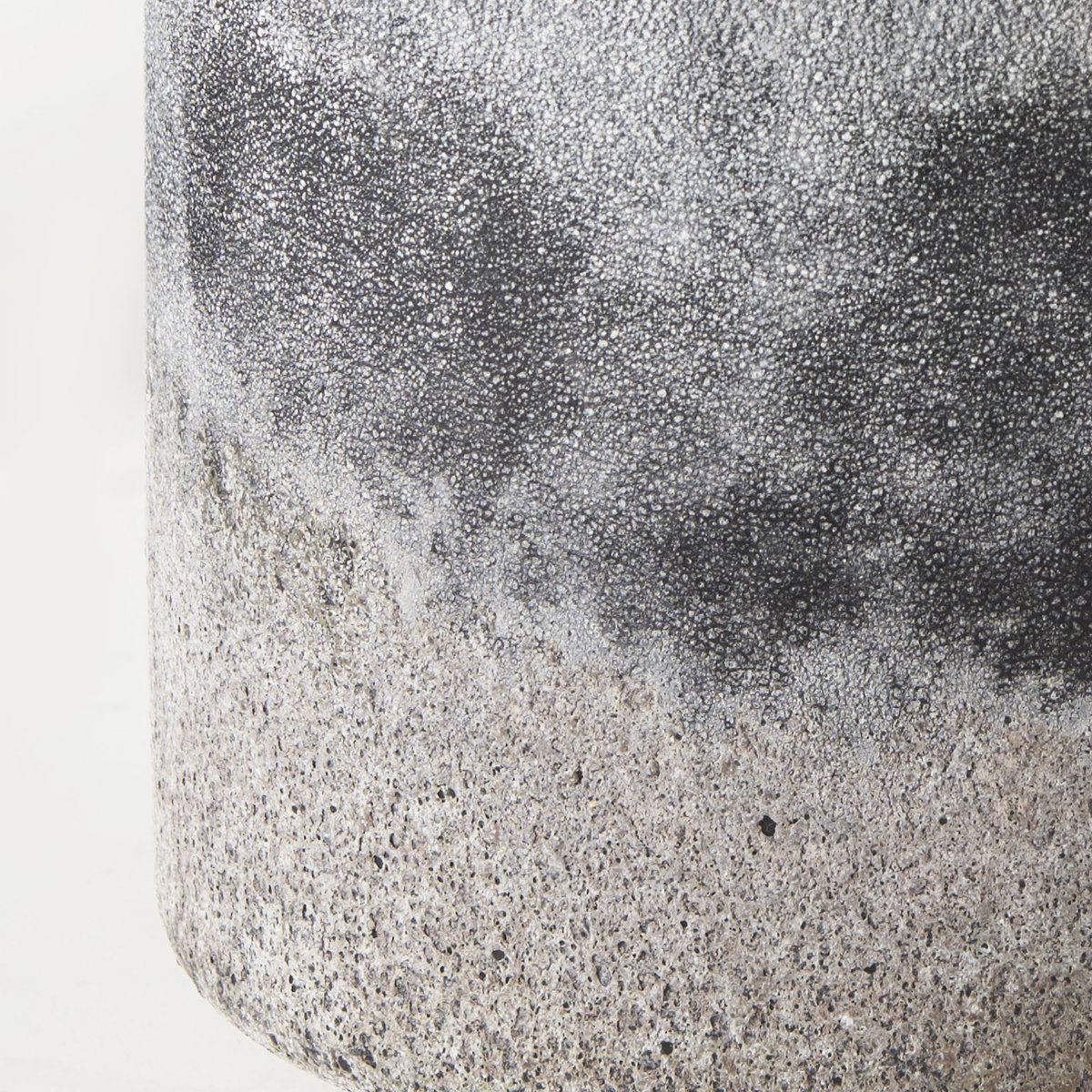 Squally  Black/Brown Glass Ombre Textured Small Vase, by Mercana, 6.02" length x 6.02" width x 6.42" height View 7