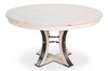 Tower Jupe Dining Table Med Working Wht, by Sarreid, 4'7" length x 4'7" width x 2'6" height thumbnail 1