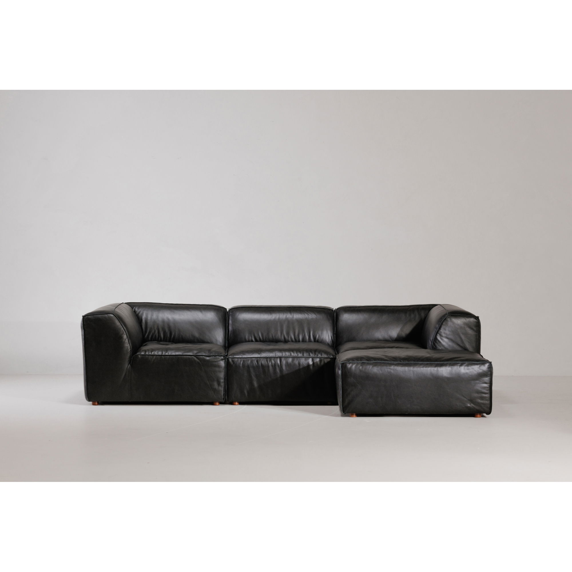 Form Lounge Modular Sectional Vantage Black Leather large image 