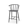 Colin Backless 38.2in Seat Counter Stool | Black Metal, Counter & Bar Stool by Mercana, 21.1" length x 22.6" width x 38.19" height thumbnail 1