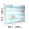 Disney The Little Mermaid Swim Teal Wallpaper, by York Wall, 33' length x 1'8.5" width x 0.02" depth thumbnail 6