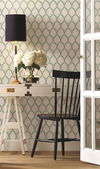 Laurel Green & White Wallpaper thumbnail 1
