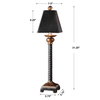 Bellcord Black Buffet Lamp, by Uttermost, 7.5" width x 2'7.25" height x 7.5" depth thumbnail 3