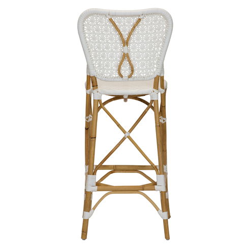 Clemente Bar Stool in Natural/White