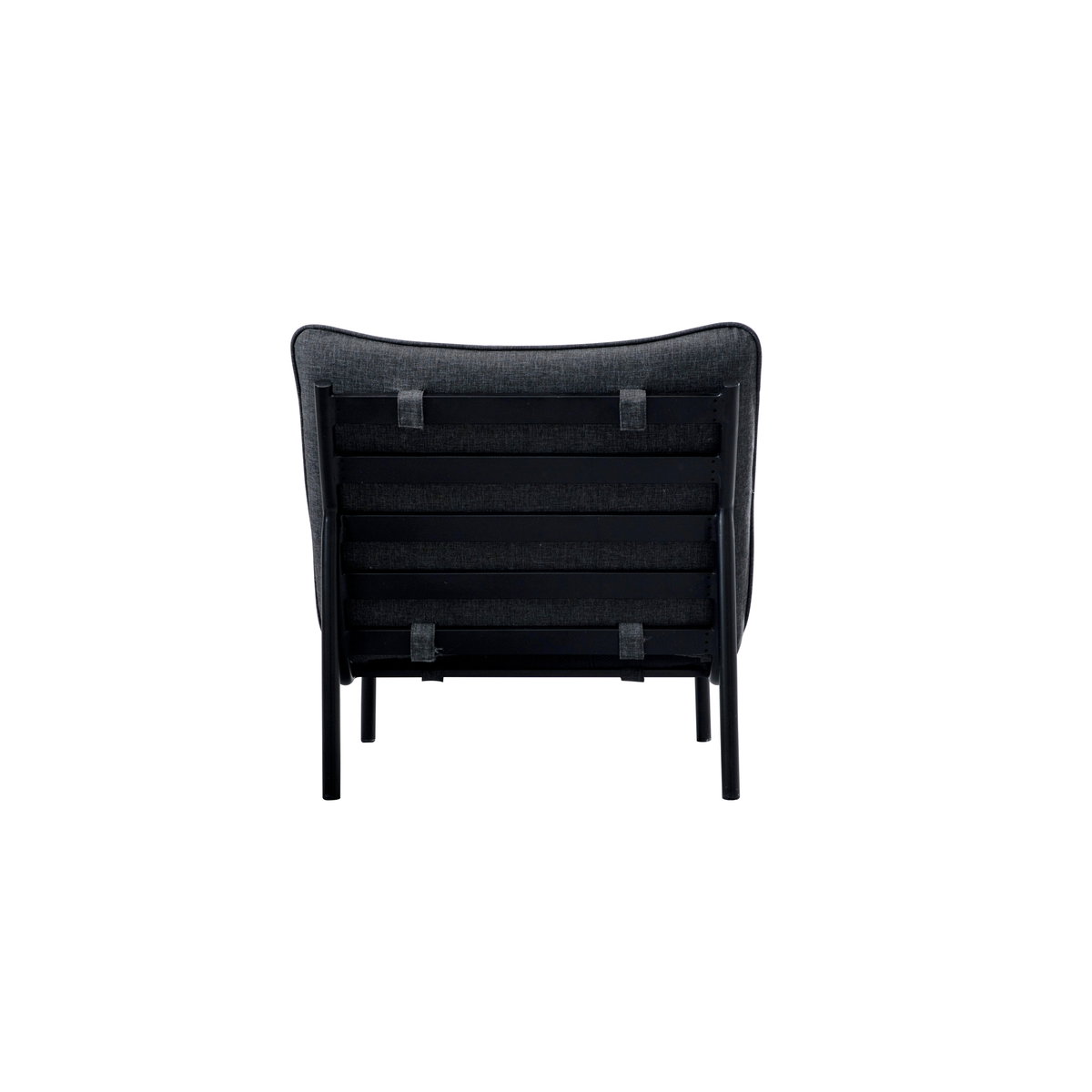 Morgan Outdoor Accent Chair Speckled Charcoal, Outdoor Chair by Moe's Home, 2'6.3" width x 2'5.1" height x 2'10.6" depth View 4