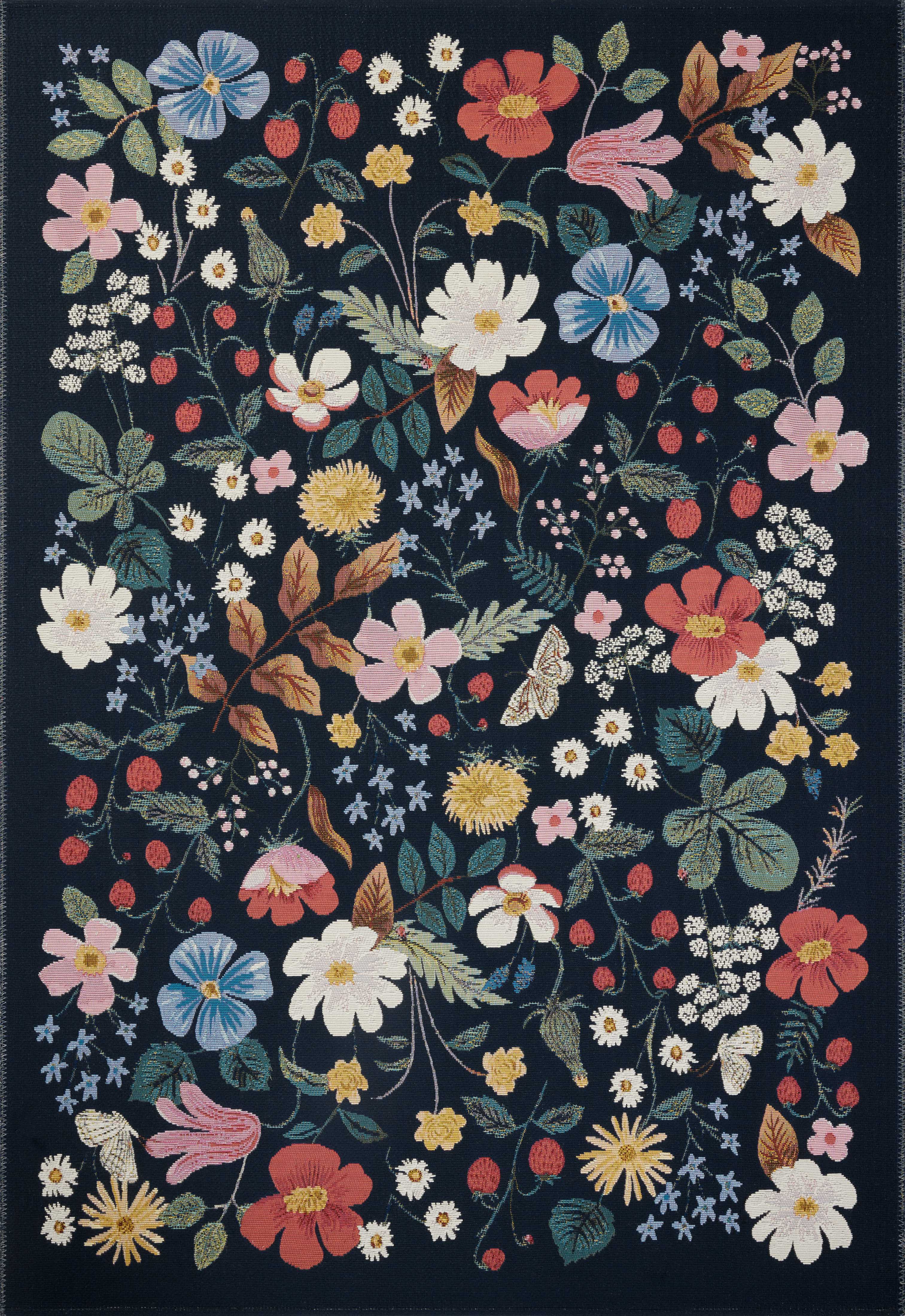 Rifle Paper Co. x Loloi Perennial Rug, 5'3" length x 7'8" width View 1
