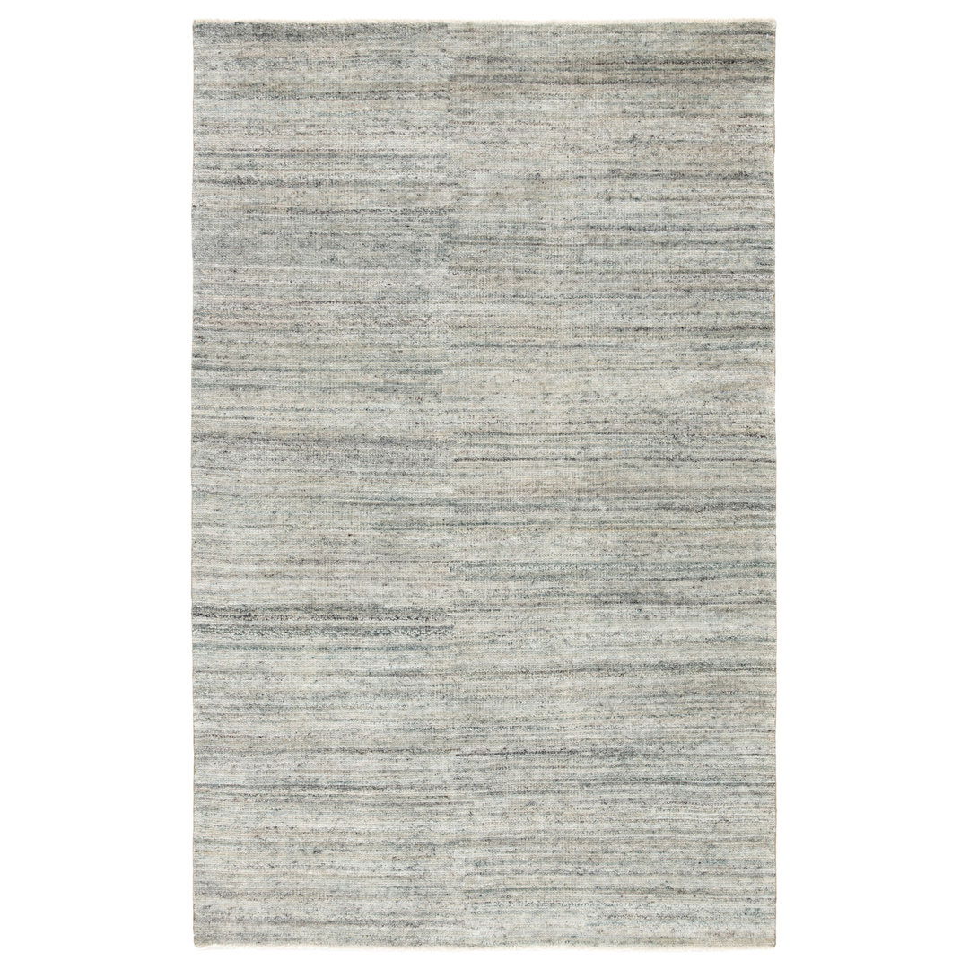 Jaipur Living Origin SAG02 Handknotted Solid Light Blue and Light Gray Area Rug (12'x15') large image 