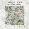 Protea Dusty Blue & Coral Wallpaper thumbnail 6