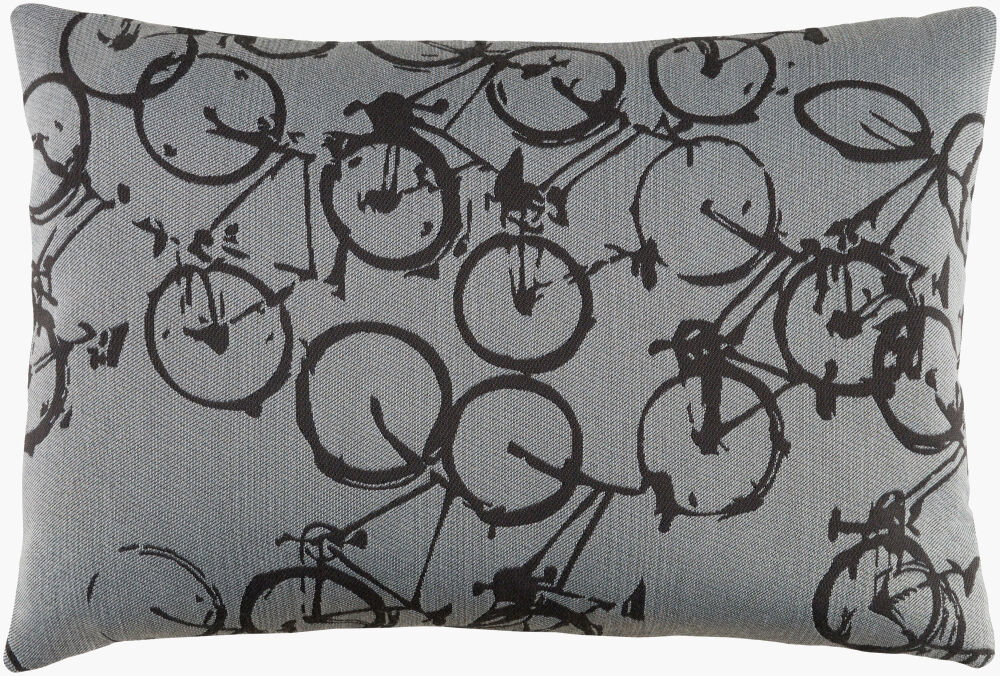 Pedal Power Lumbar Pillow, Decorative Pillow by Surya, 13" length x 19" width