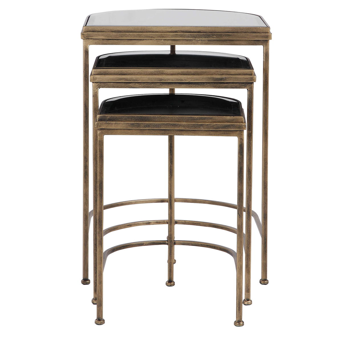 India Nesting Tables Set/3, Side & End Table by Uttermost, 19" width x 24" height x 17.75" depth View 6