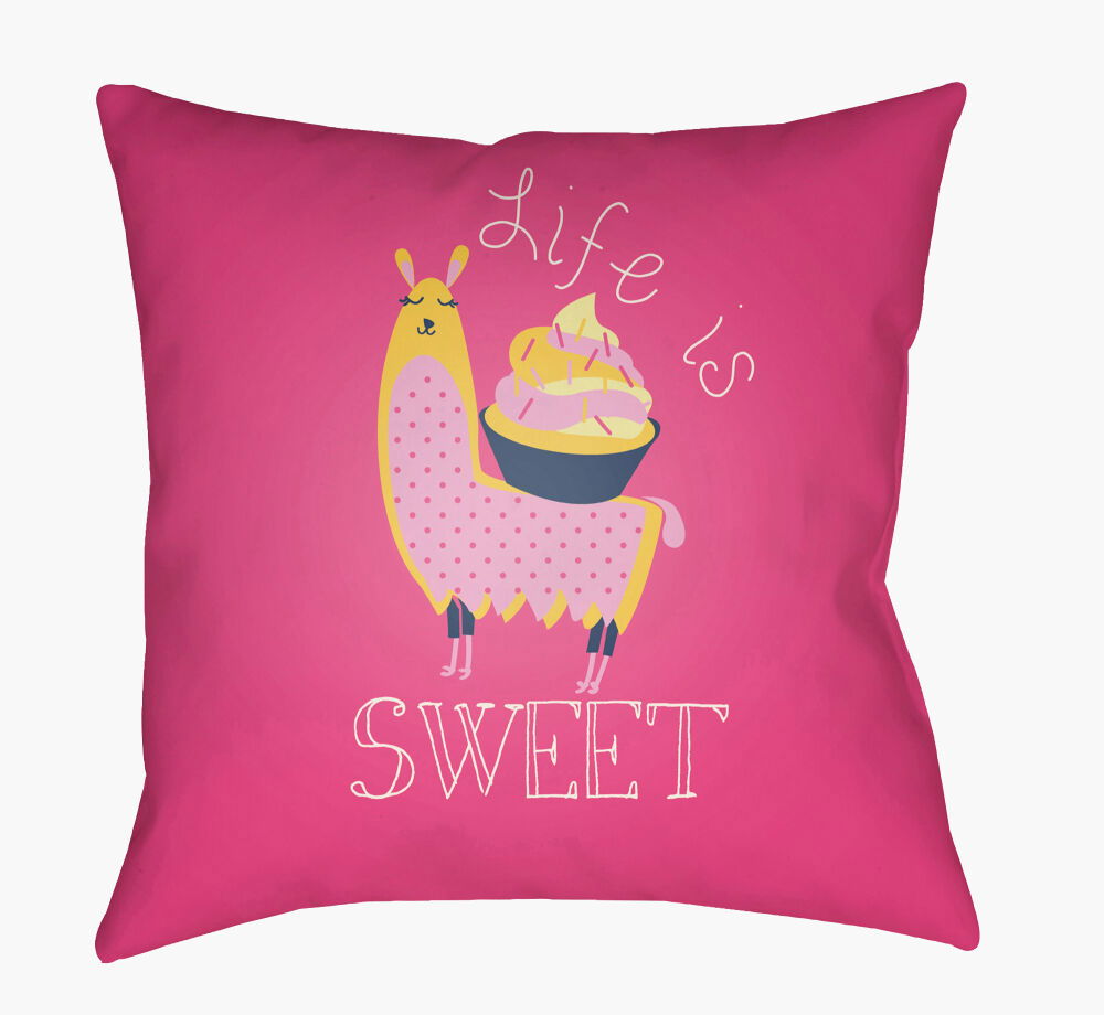 Littles Accent Pillow, Decorative Pillow by Surya, 18" length x 18" width