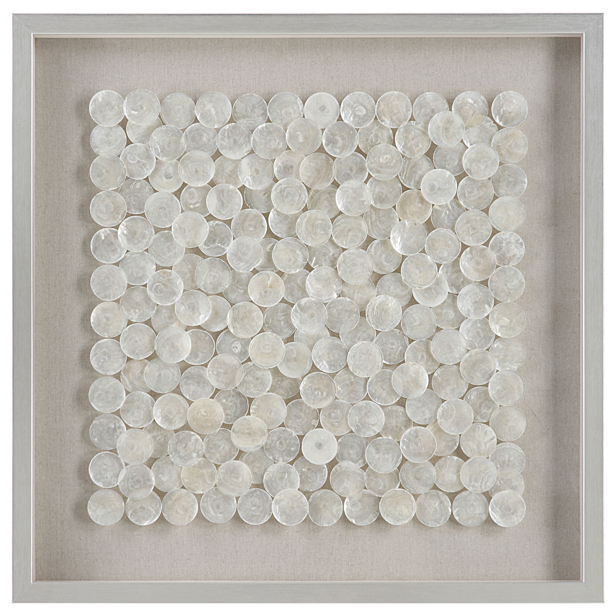 Roxas Capiz Shell Shadow Box, Sculptural Wall Art by Uttermost, 31.5" width x 31.5" height x 1.75" depth View 1