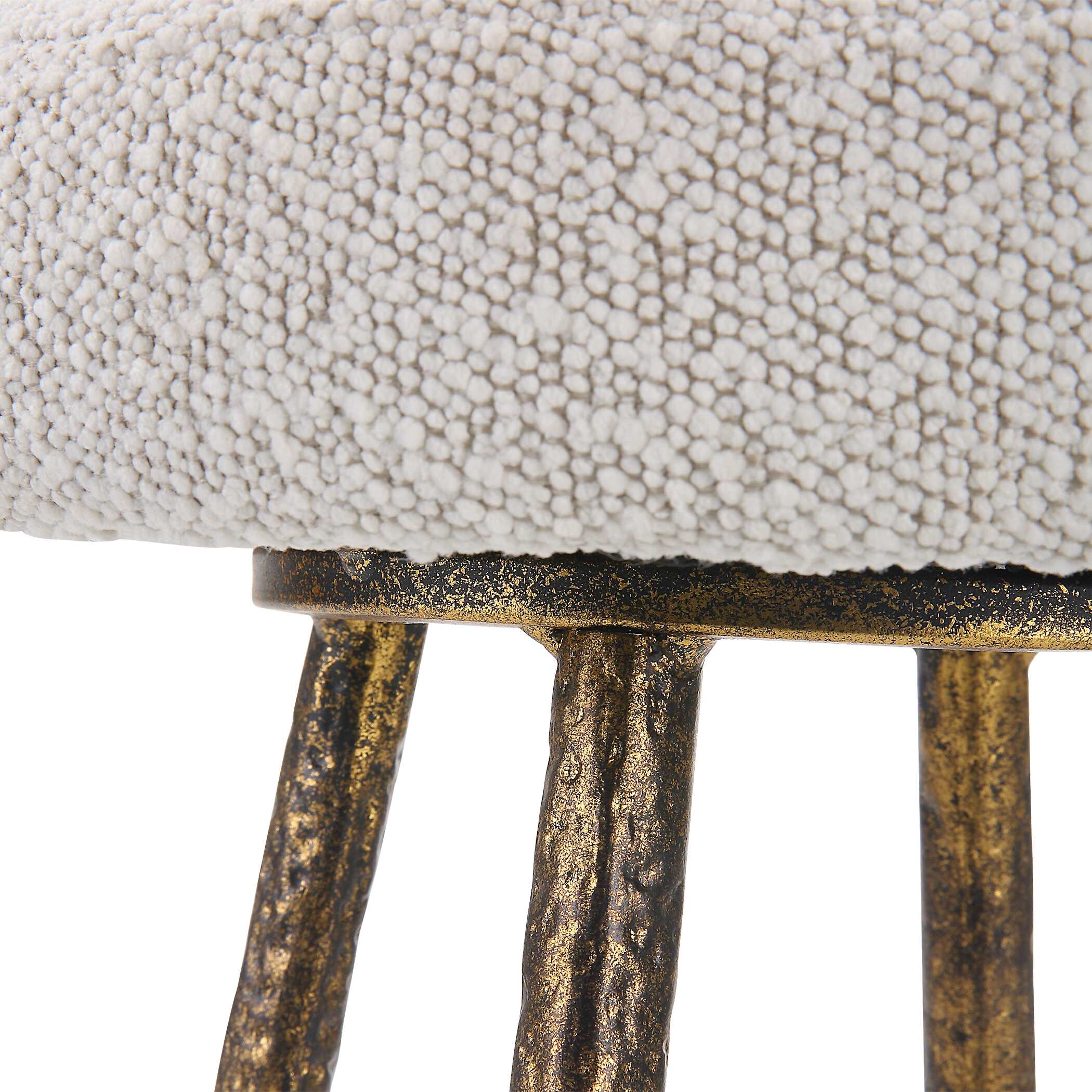 Braven White Fabric Counter Stool large image 