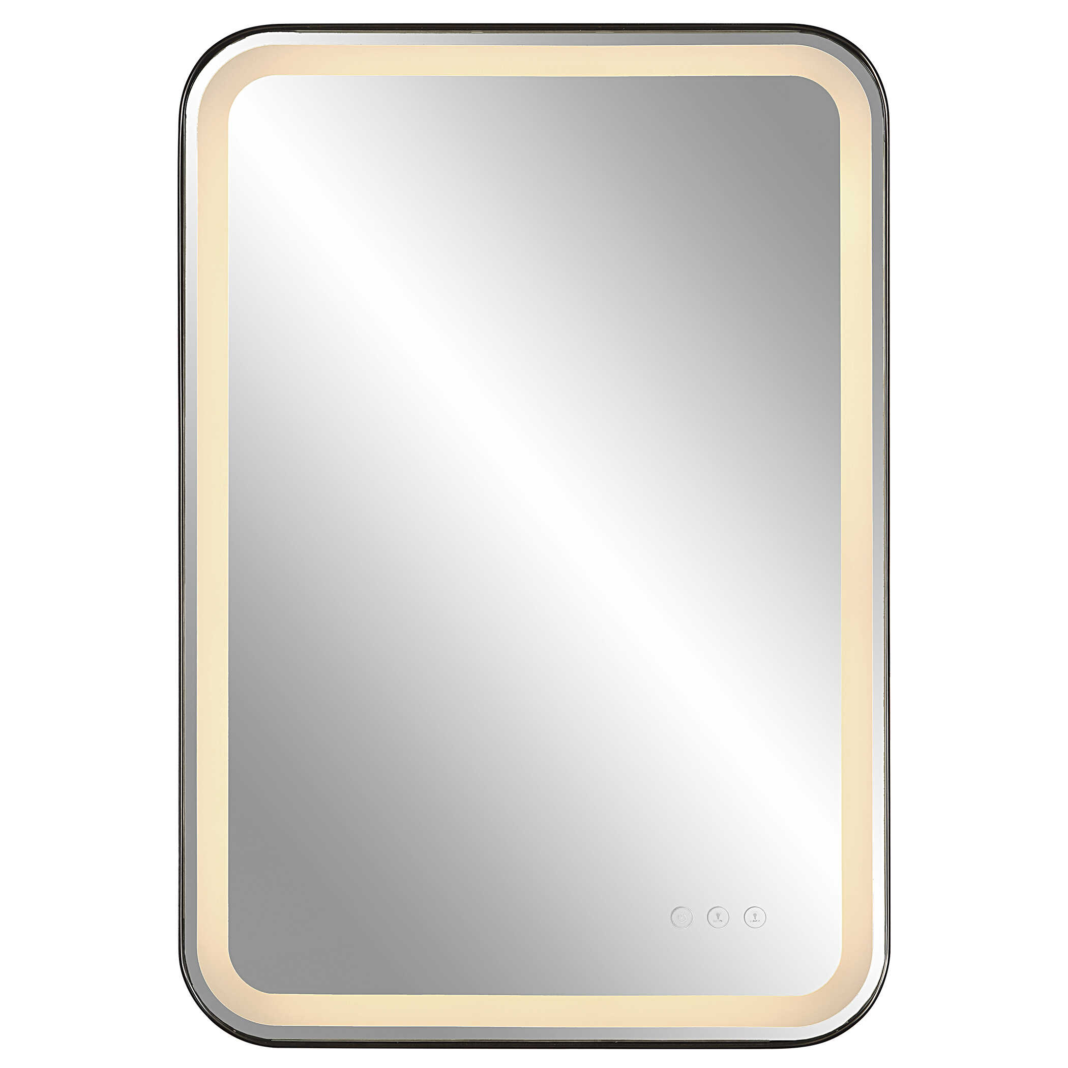 Crofton Lighted Black Vanity Mirror Crofton Lighted Black Vanity Mirror large image