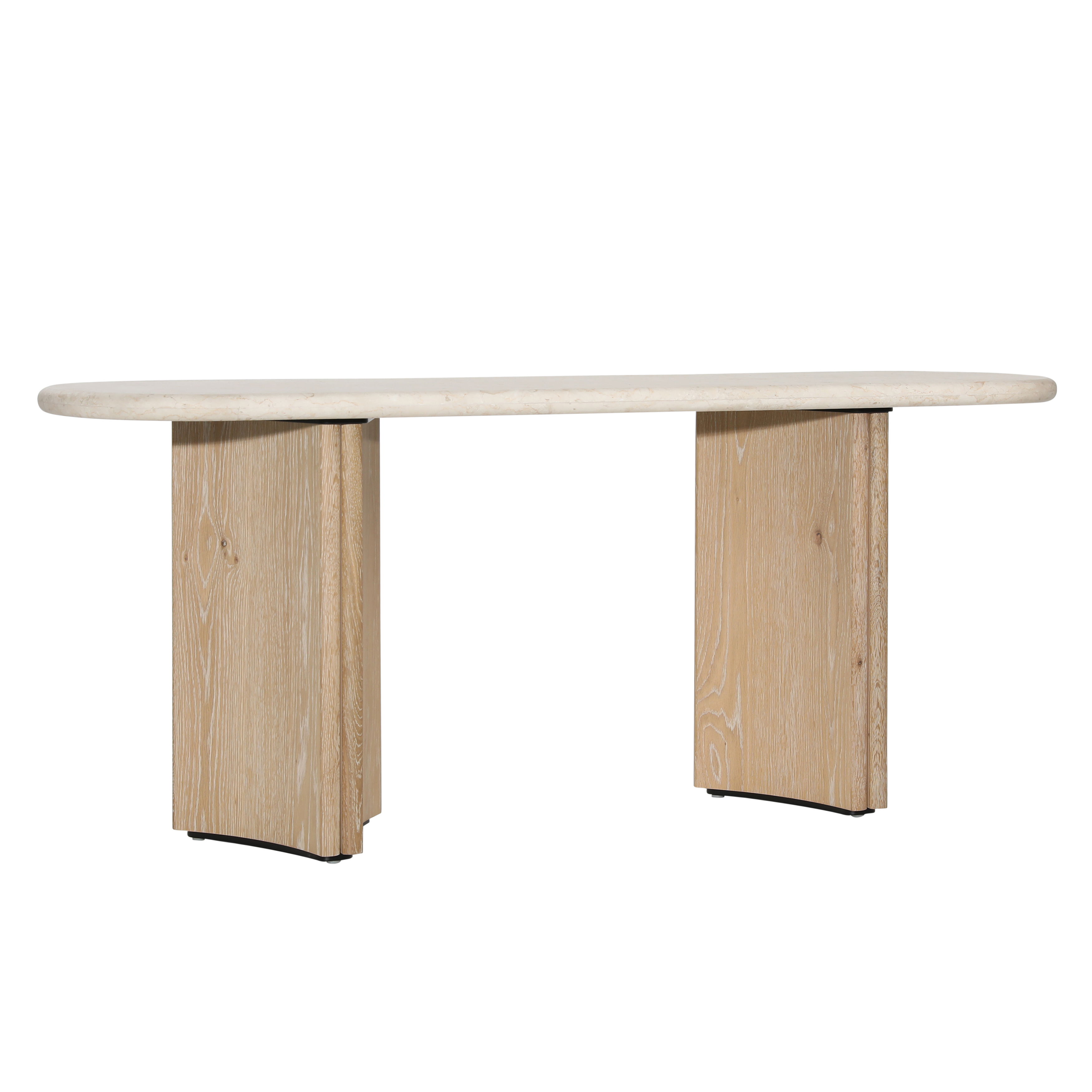 Oja Console Table Natural, by Dovetail, 71" width x 29.6" height x 17.75" depth View 1