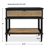 Coast Black Rattan Side Table, Side & End Table by Uttermost, 25.75" width x 23" height x 18.75" depth thumbnail 3