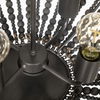 Liam I 32x30 Black Wooden Bead Bowl-Style Four Bulb Chandelier, by Mercana, 32.28" length x 32.28" width x 30" height thumbnail 7