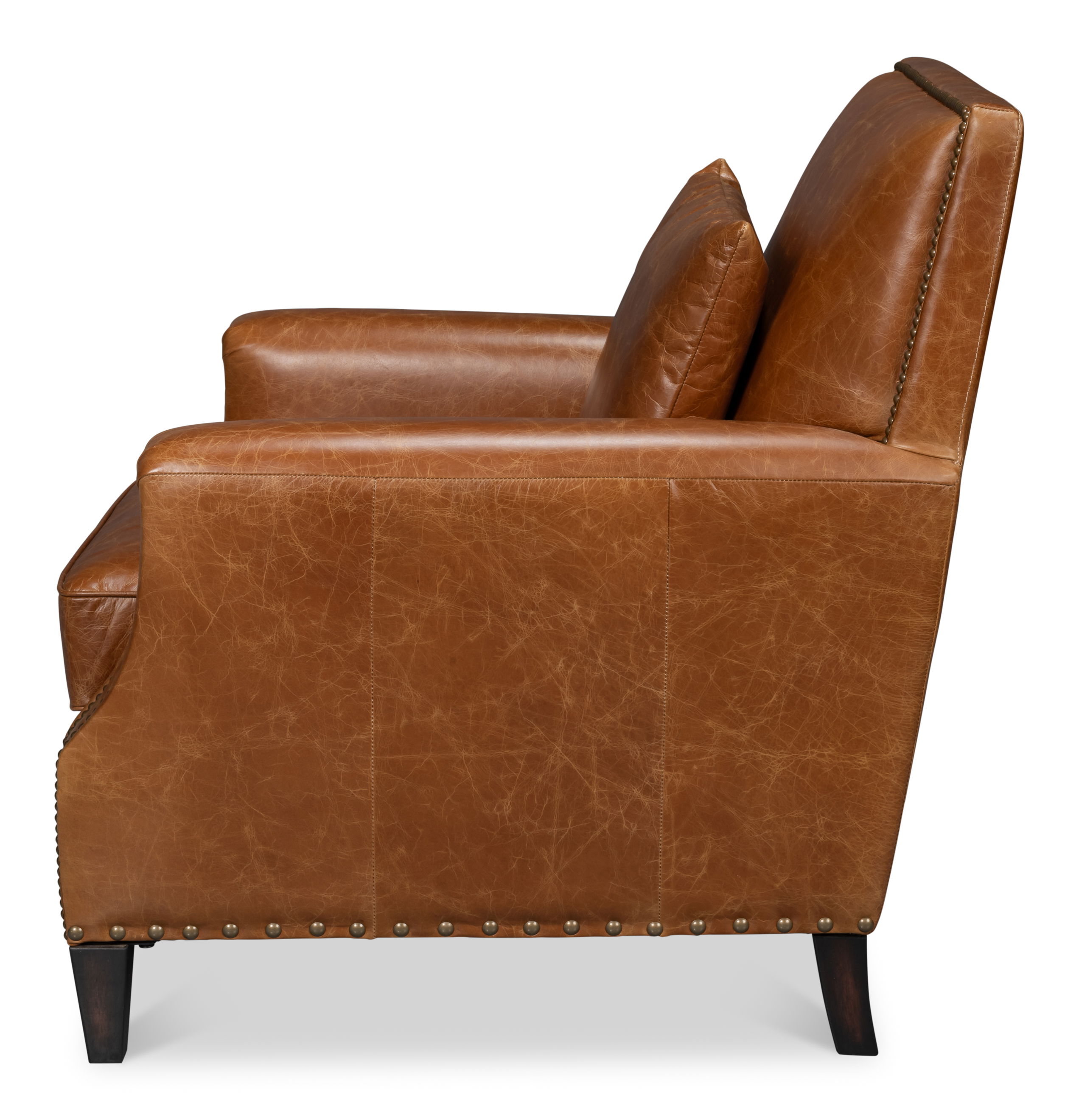 Dawson Distilled Leather Chair,Cuba Brn large image 